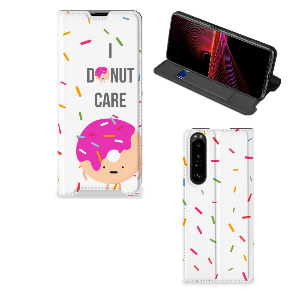 Sony Xperia 1 III Flip Style Cover Donut Roze