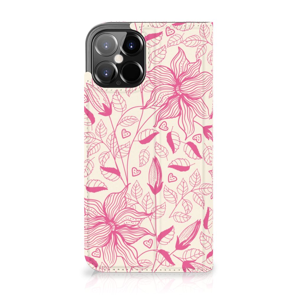 iPhone 12 Pro Max Smart Cover Pink Flowers