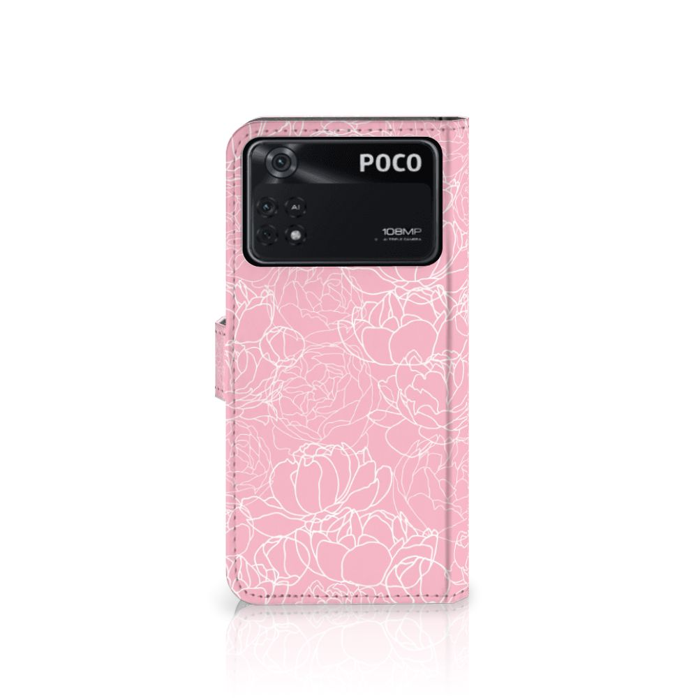 Xiaomi Poco X4 Pro 5G Hoesje White Flowers
