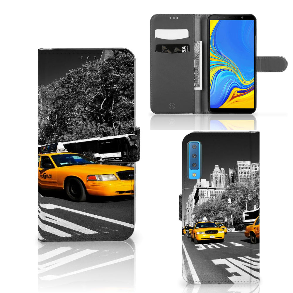 Samsung Galaxy A7 (2018) Flip Cover New York Taxi