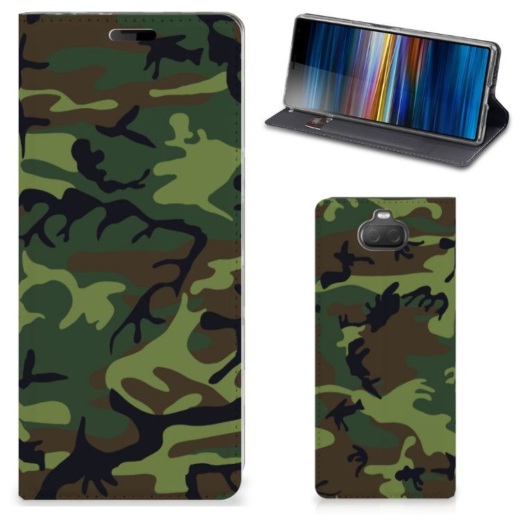 Sony Xperia 10 Hoesje met Magneet Army Dark