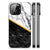 iPhone 14 Pro Max Marmeren Print Telefoonhoesje Marmer Wit Zwart - Origineel Cadeau Man