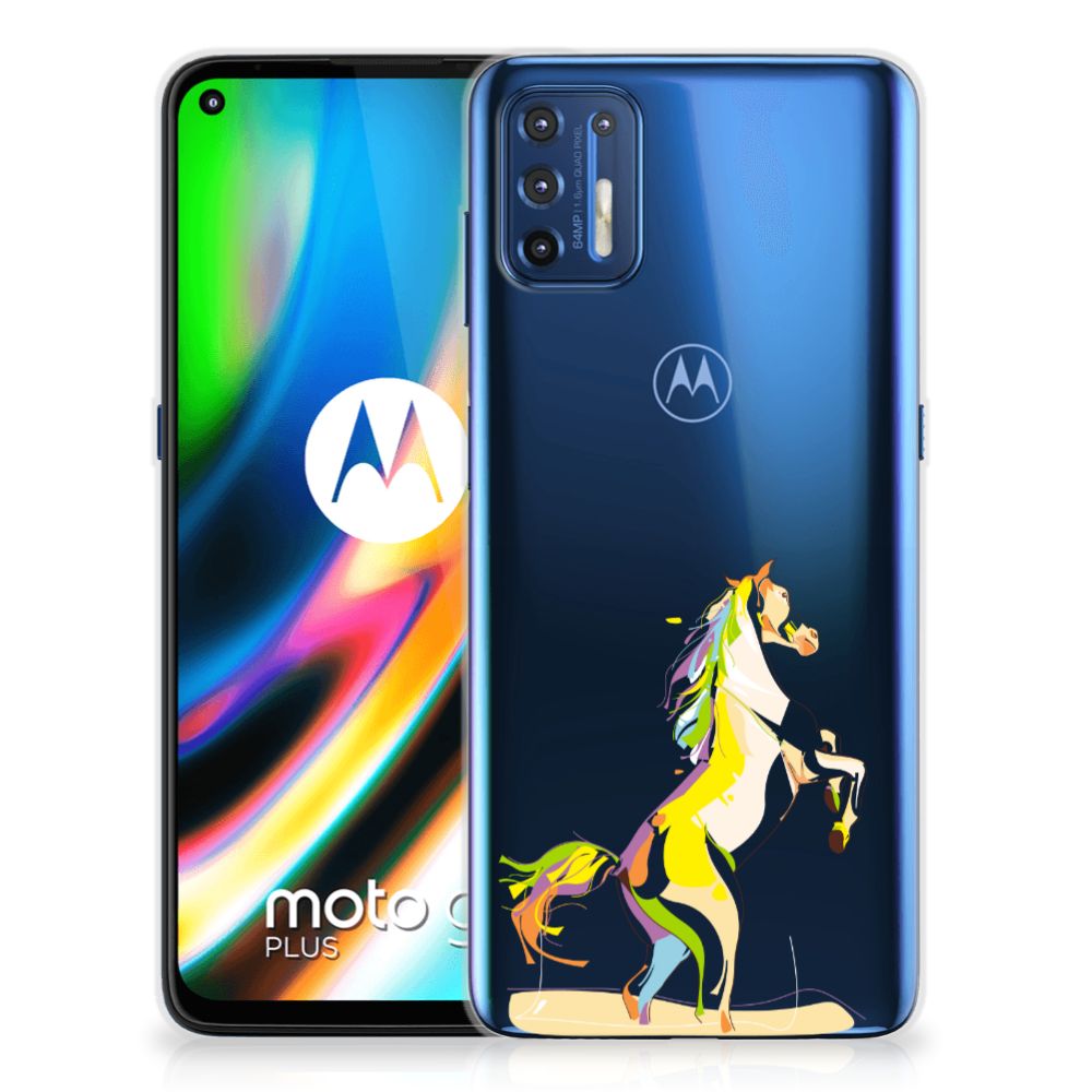 Motorola Moto G9 Plus Telefoonhoesje met Naam Horse Color B2C Telecom