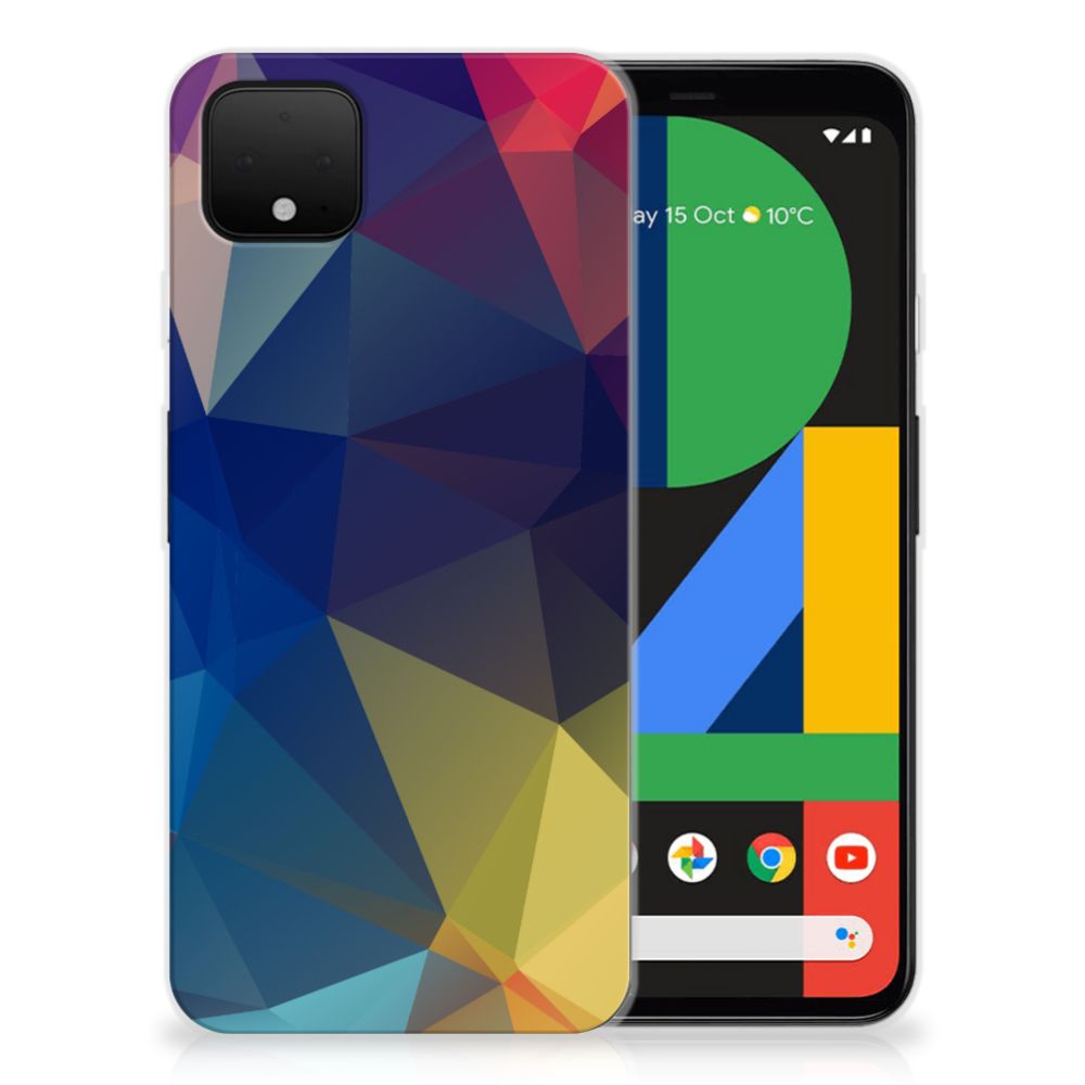 Google Pixel 4 XL TPU Hoesje Polygon Dark