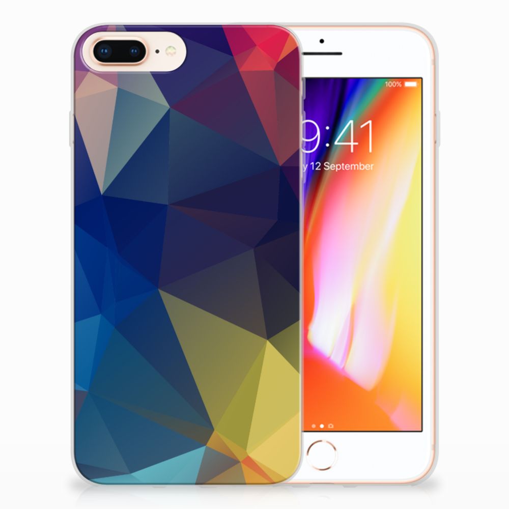 Apple iPhone 7 Plus | 8 Plus TPU Hoesje Polygon Dark