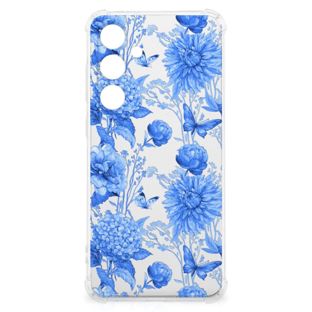 Case voor Samsung Galaxy S24 FE Flowers Blue