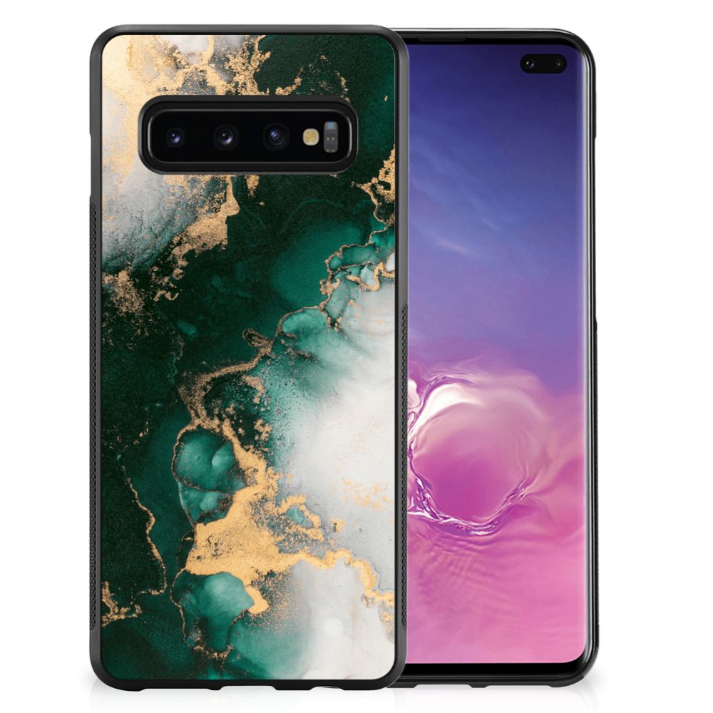 Gripcase voor Samsung Galaxy S10+ Marmer Groen