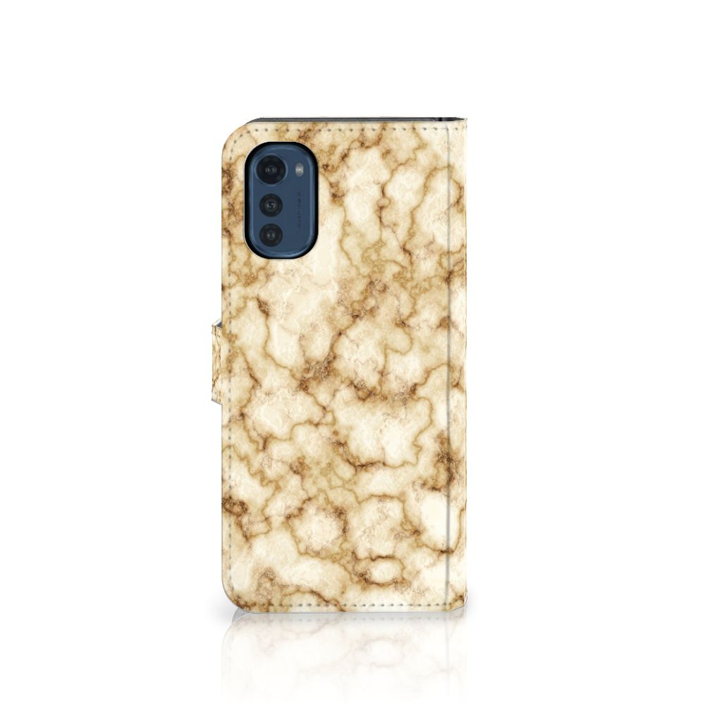 Motorola Moto E32 | Moto E32s Bookcase Marmer Goud