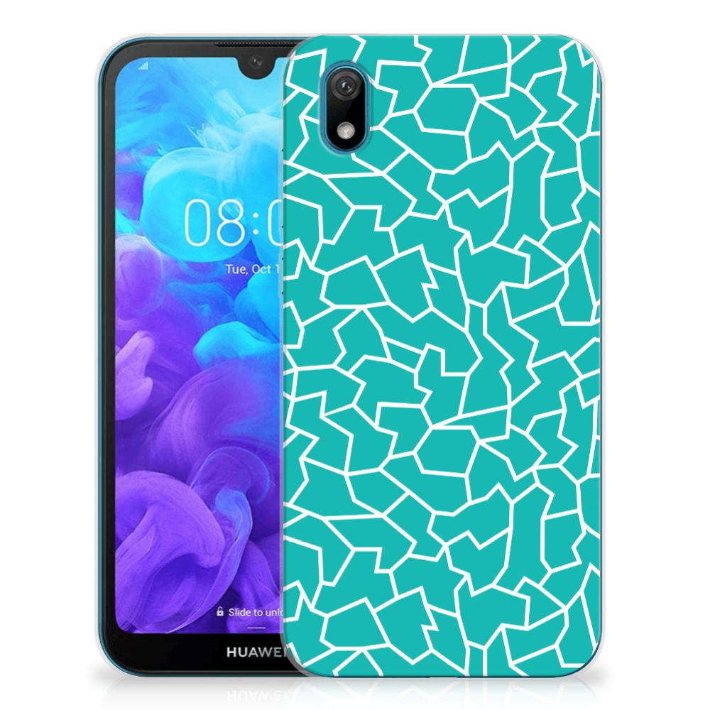 Huawei Y5 (2019) Hoesje maken Cracks Blue