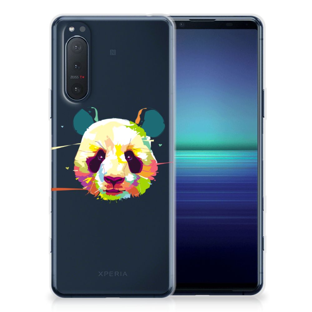 Sony Xperia 5II Telefoonhoesje met Naam Panda Color