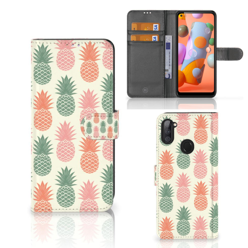 Samsung Galaxy M11 | A11 Book Cover Ananas