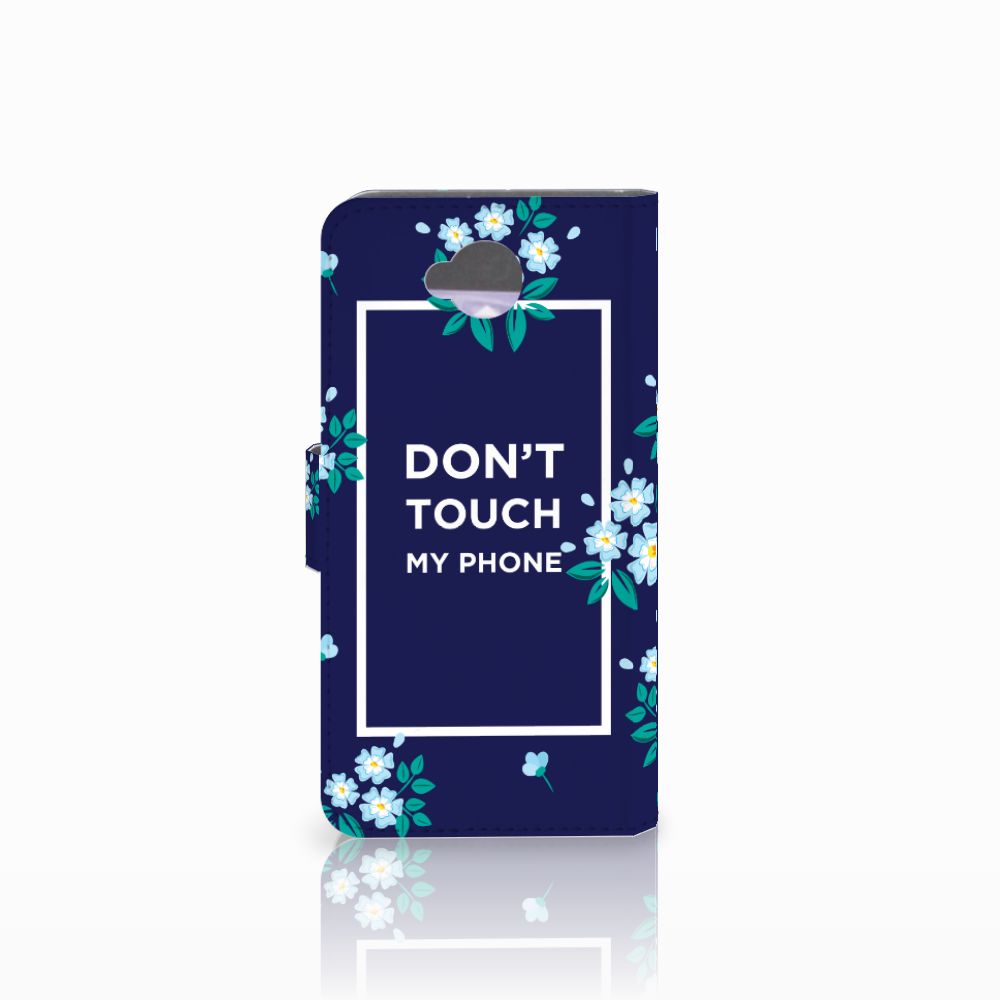 Microsoft Lumia 650 Portemonnee Hoesje Flowers Blue DTMP