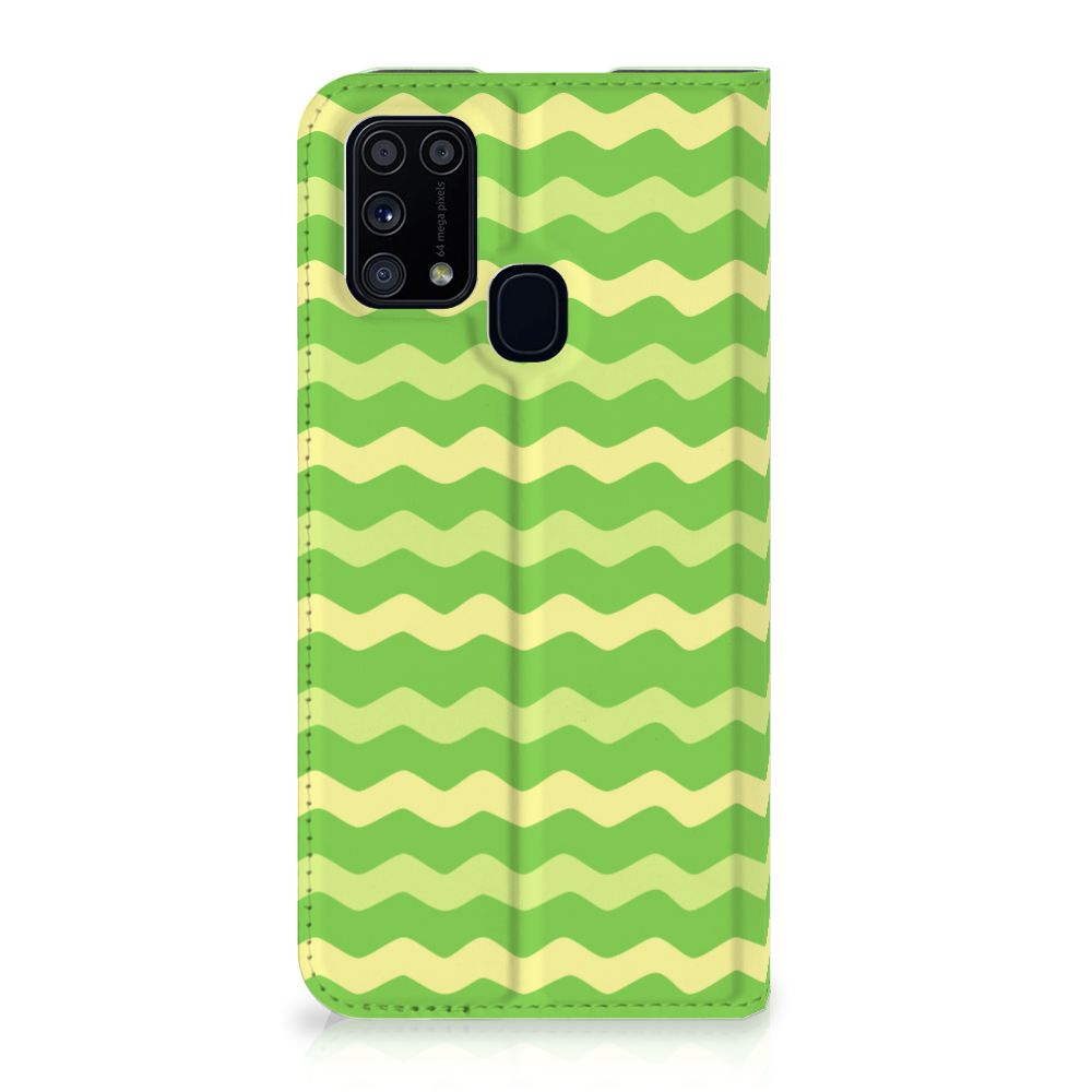 Samsung Galaxy M31 Hoesje met Magneet Waves Green - B2C Telecom