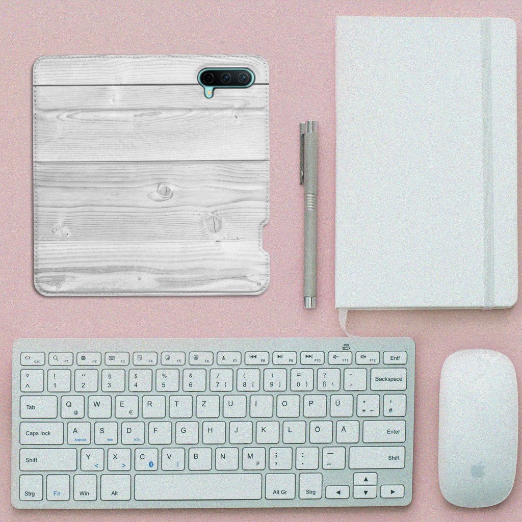 OnePlus Nord CE 5G Book Wallet Case White Wood - B2C Telecom
