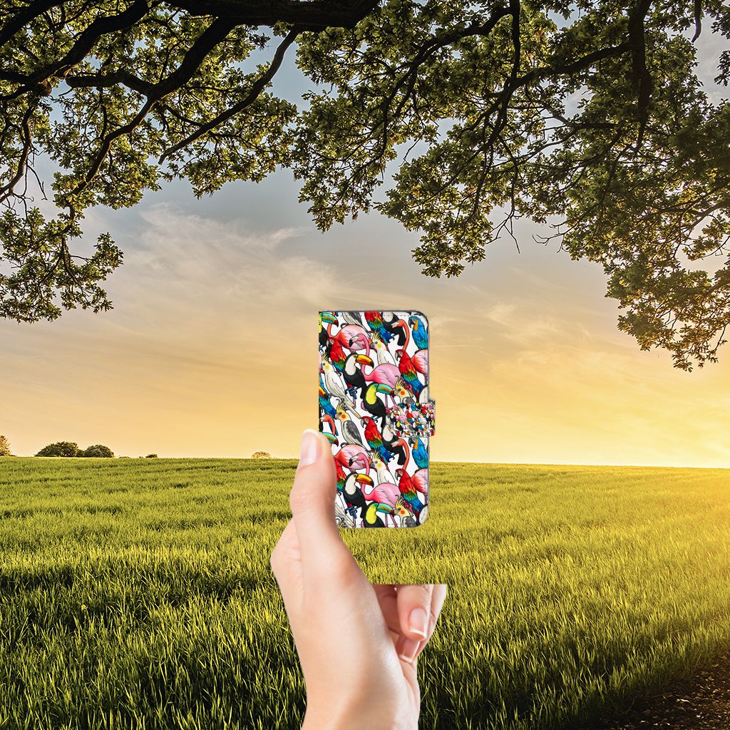 Samsung Galaxy A22 4G | M22 Telefoonhoesje met Pasjes Birds