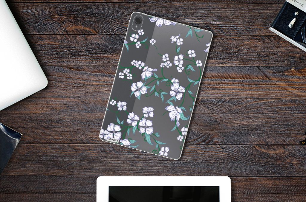 Lenovo Tab P11 | P11 Plus Uniek Siliconen Hoesje Blossom White - B2C Telecom