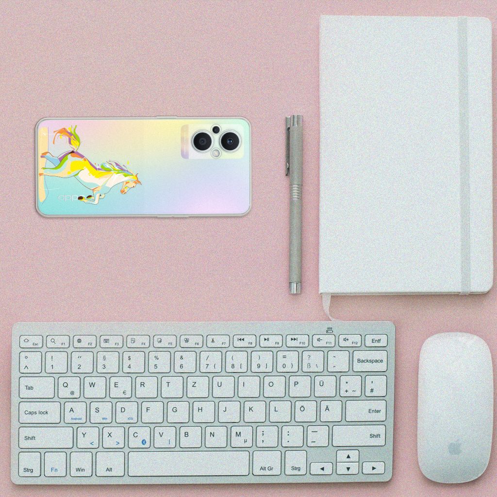 OPPO Reno8 Lite Telefoonhoesje met Naam Horse Color B2C Telecom