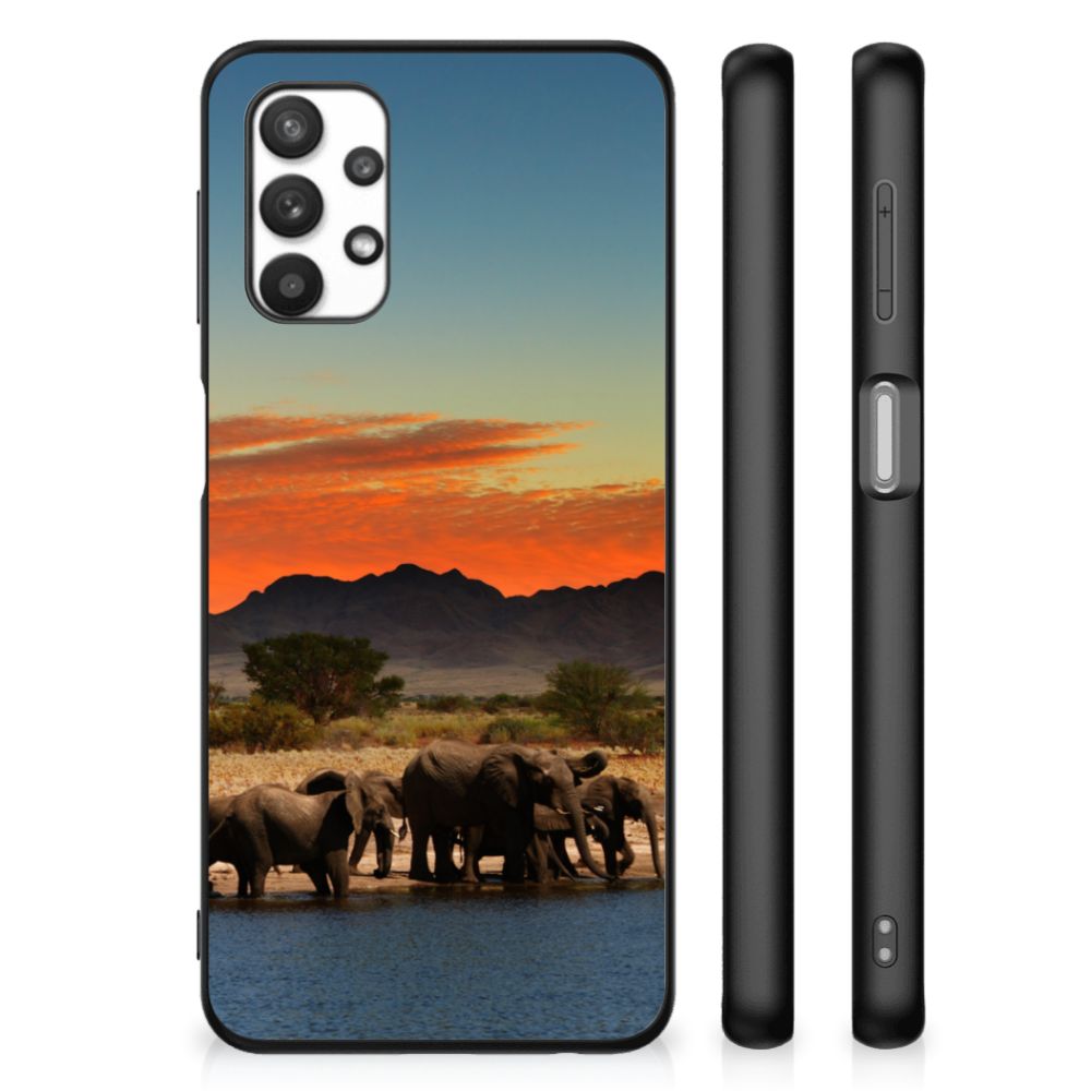 Samsung Galaxy A32 5G Dierenprint Telefoonhoesje Olifanten B2C Telecom