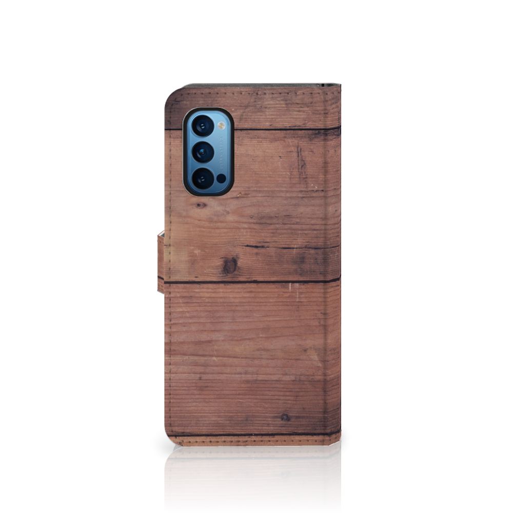 OPPO Reno 4 Pro 5G Book Style Case Old Wood