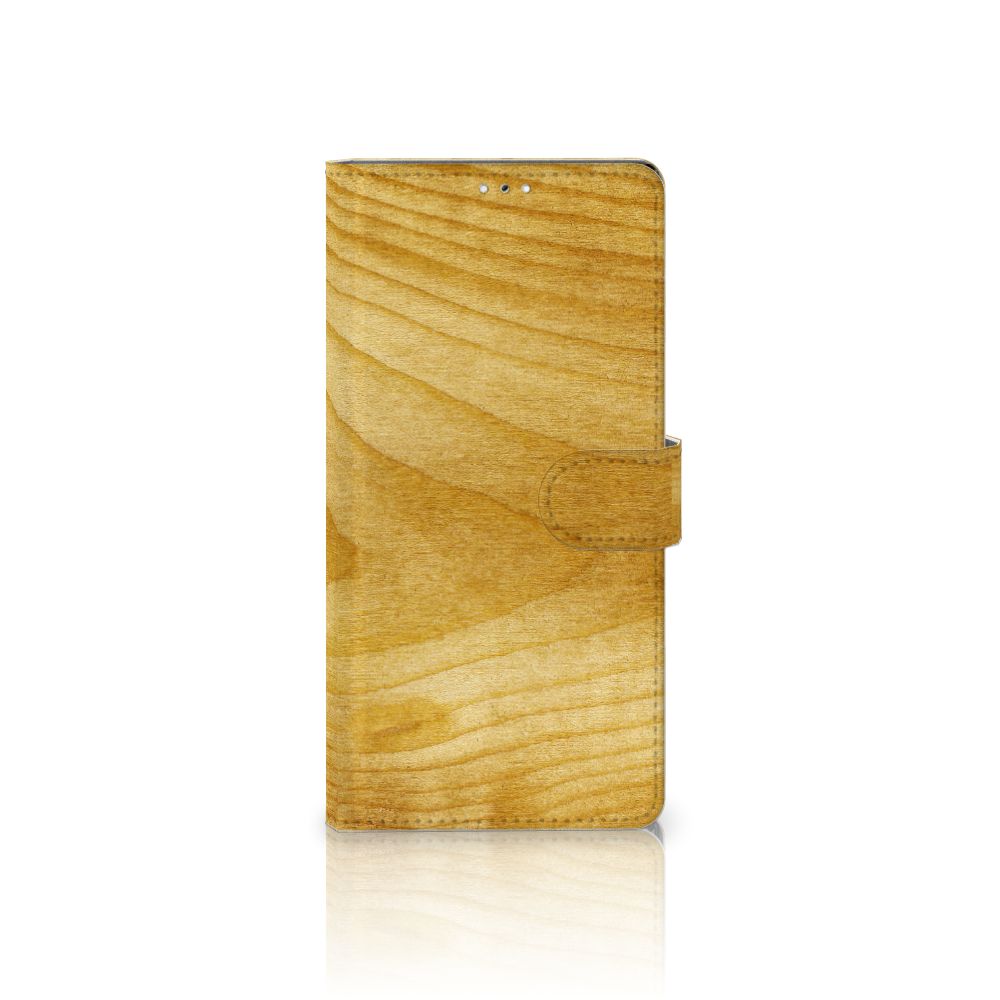 Samsung Galaxy S22 Ultra Book Style Case Licht Hout