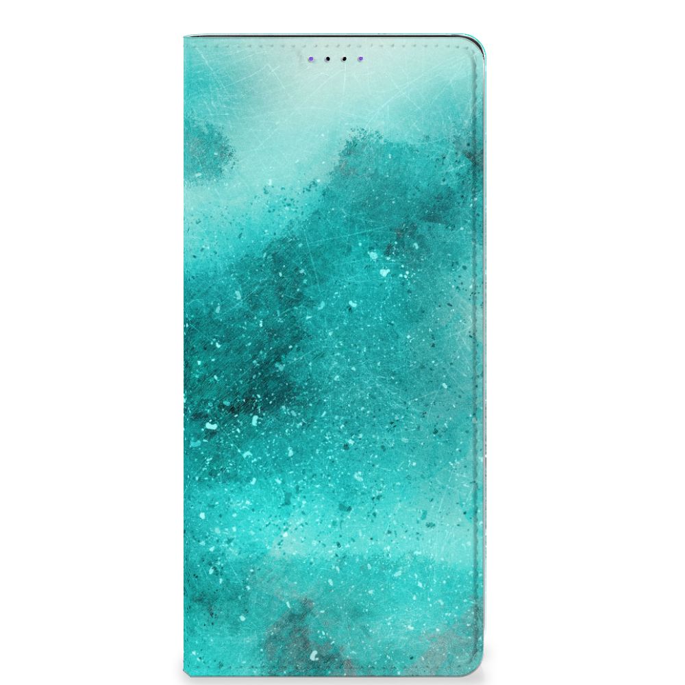 Bookcase Samsung Galaxy A22 5G Painting Blue - B2C Telecom
