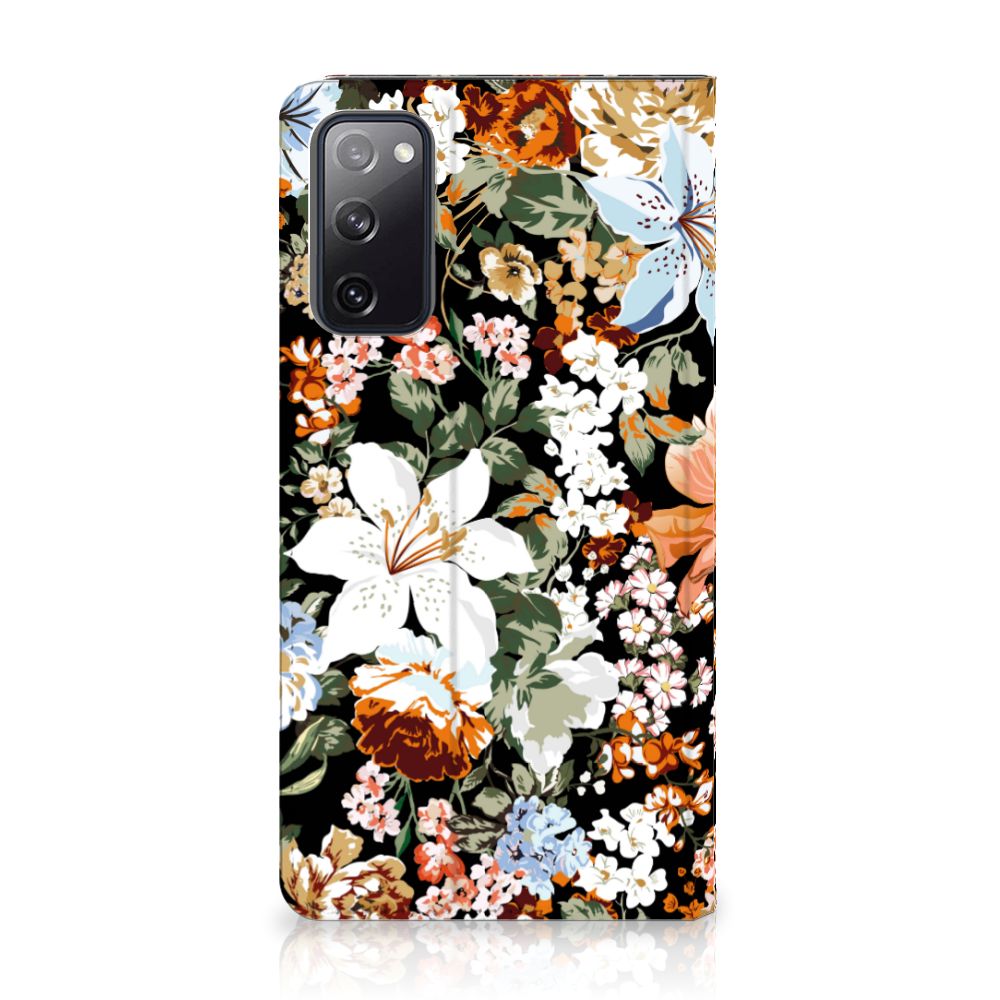 Smart Cover voor Samsung Galaxy S20 FE Dark Flowers - B2C Telecom