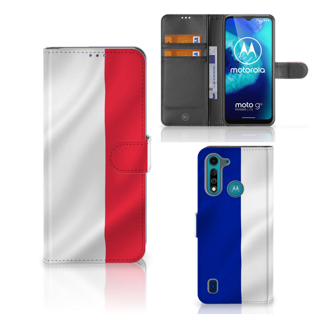 Motorola G8 Power Lite Bookstyle Case Frankrijk