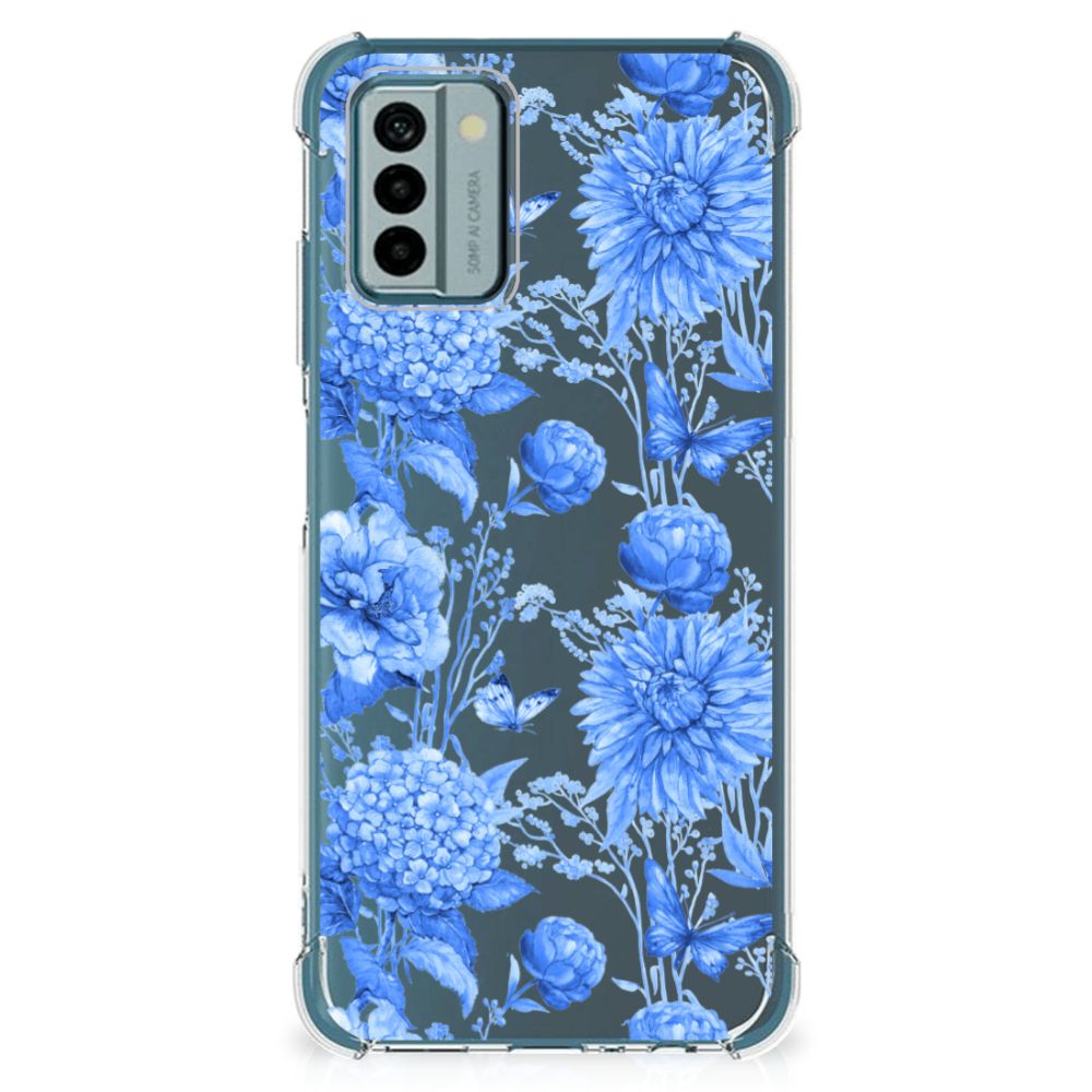 Case voor Nokia G22 Flowers Blue