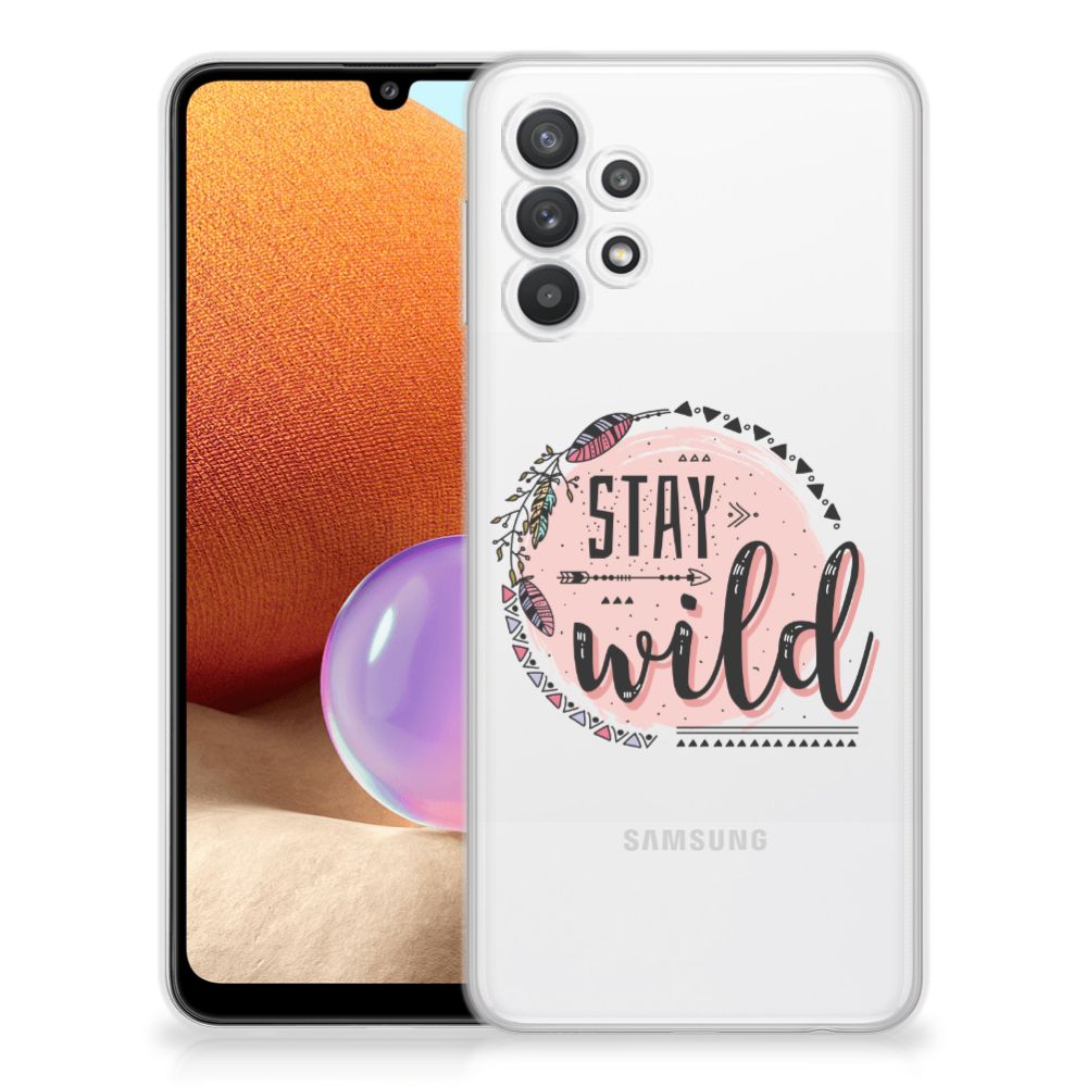 Samsung Galaxy A32 4G | A32 5G Enterprise Editie Telefoonhoesje met Naam Boho Stay Wild B2C Telecom