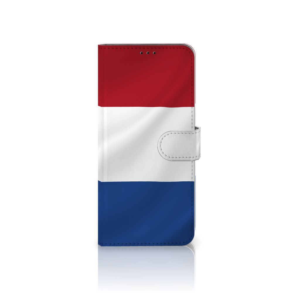 Motorola Edge 20 Pro Bookstyle Case Nederlandse Vlag met artistiek ontwerp van de Nederlandse vlag.
