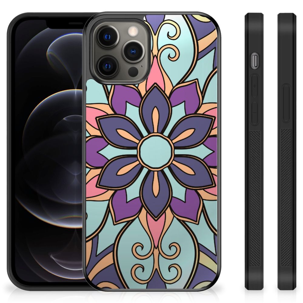 iPhone 12 Pro Max Skin Case Purple Flower
