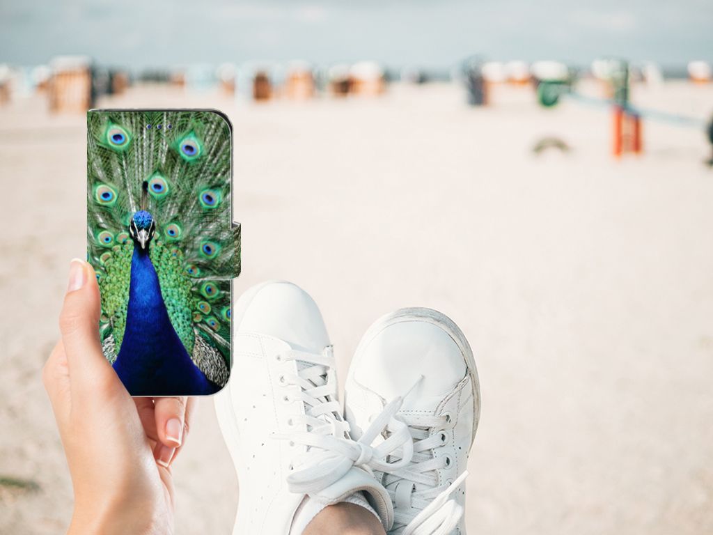 Samsung Galaxy S10e Telefoonhoesje met Pasjes Pauw