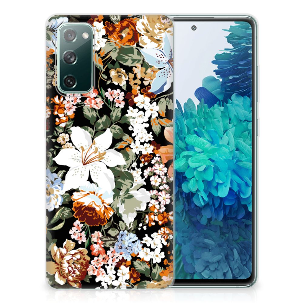 TPU Case voor Samsung Galaxy S20 FE Dark Flowers B2C Telecom