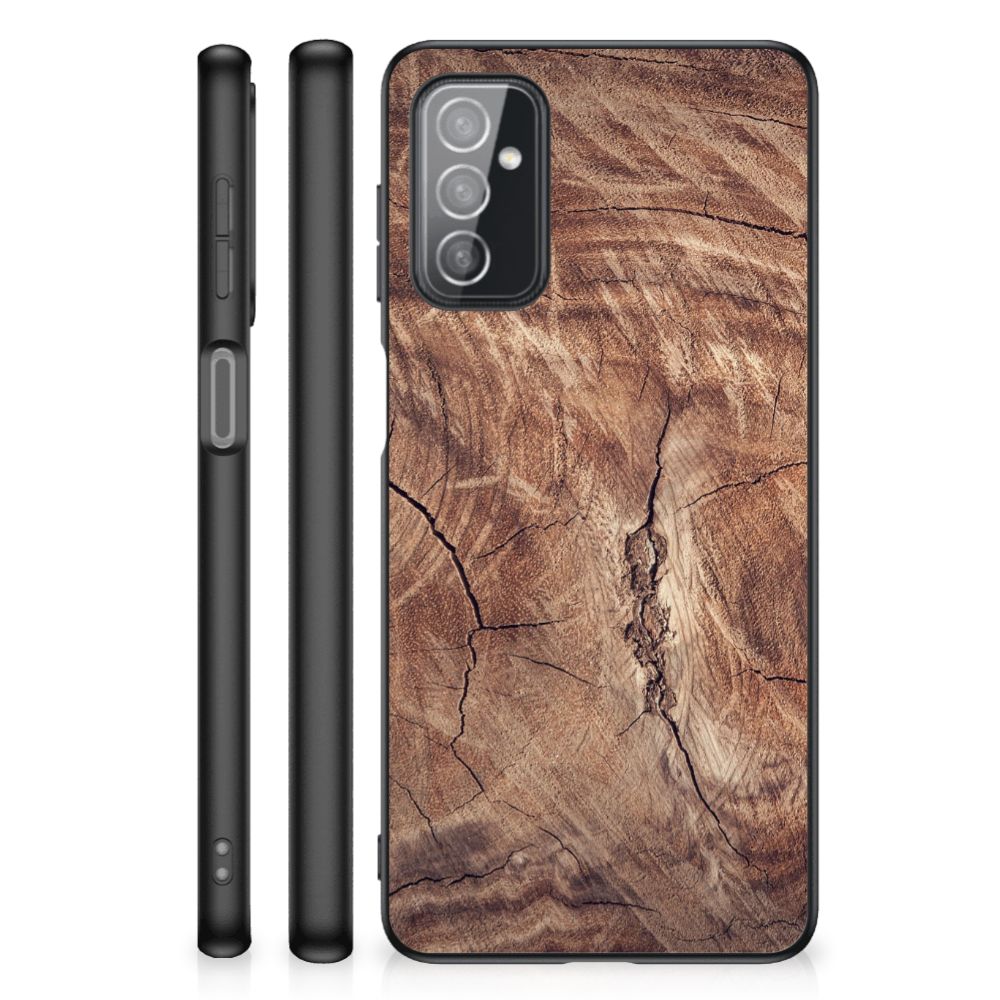 Samsung Galaxy M52 Houten Print Telefoonhoesje Tree Trunk B2C Telecom