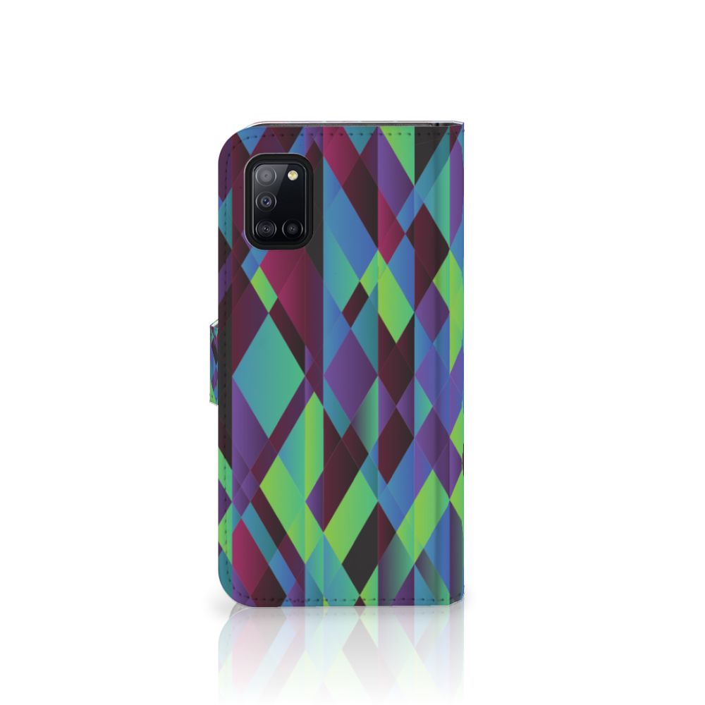 Samsung Galaxy A31 Book Case Abstract Green Blue