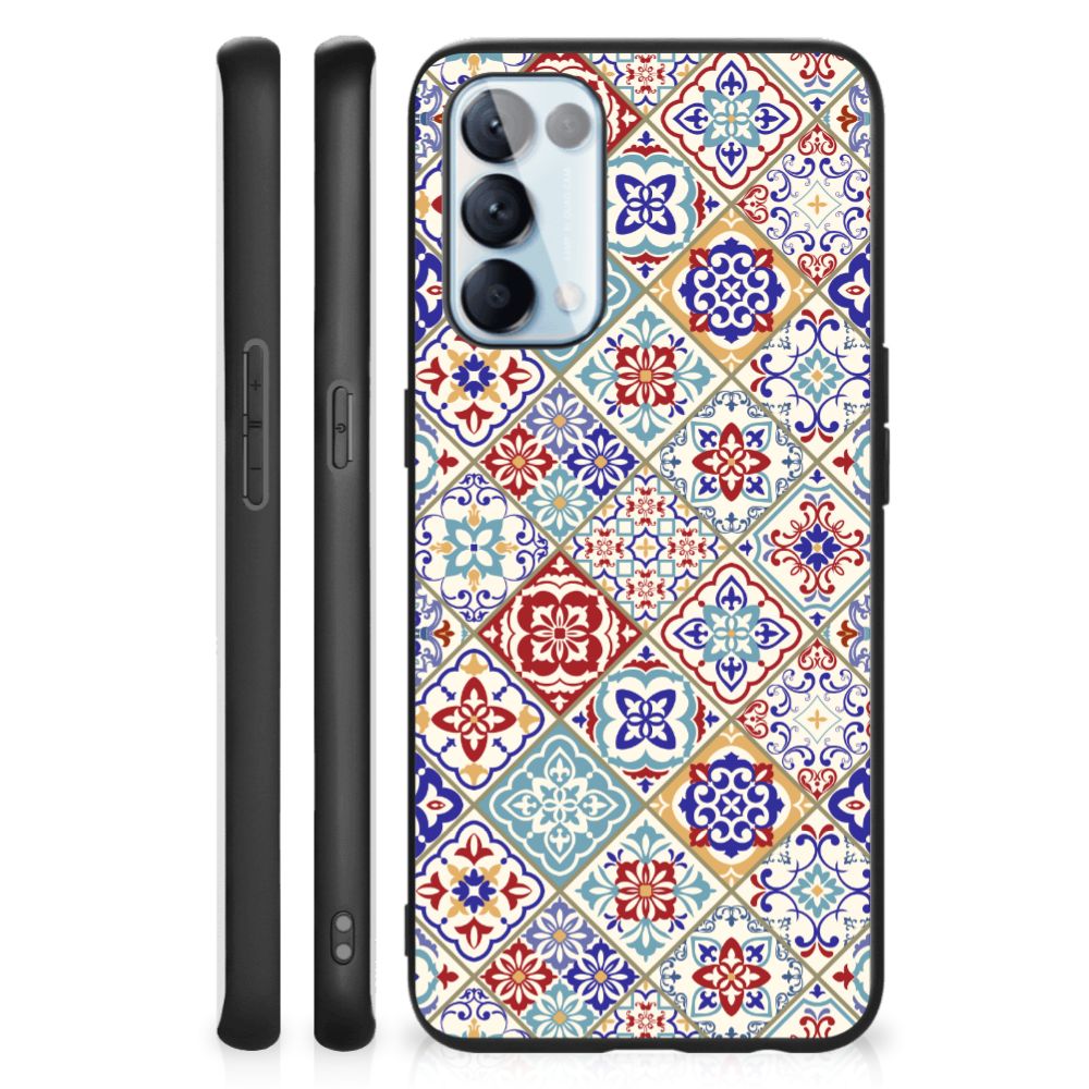 OPPO Reno5 5G | Find X3 Lite Marmeren Print Telefoonhoesje Tiles Color