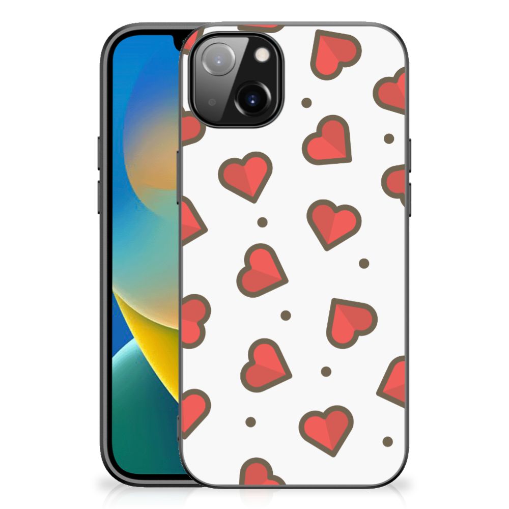 iPhone 14 Plus Back Case Hearts