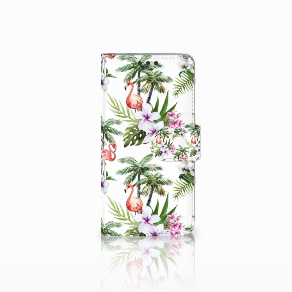 Microsoft Lumia 650 Telefoonhoesje met Pasjes Flamingo Palms