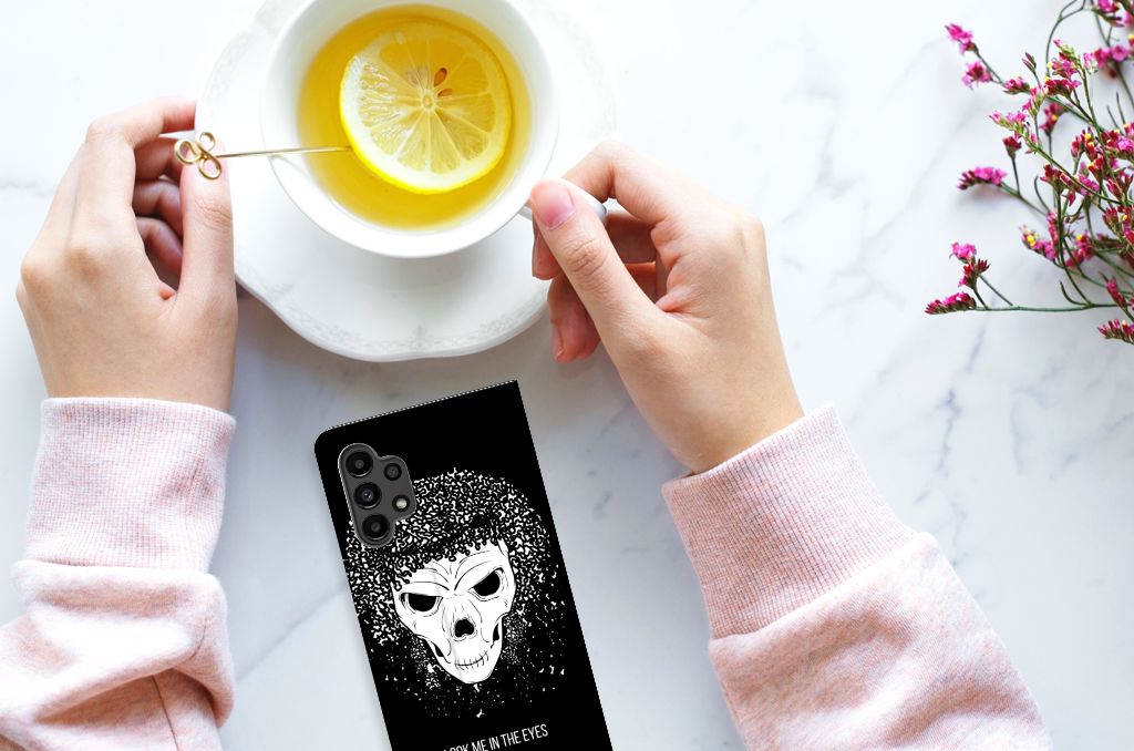 Mobiel BookCase Samsung Galaxy A13 (4G) Skull Hair - B2C Telecom
