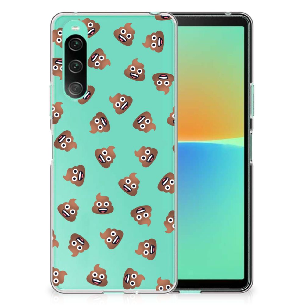 TPU bumper voor Sony Xperia 10 V Poep Emojis