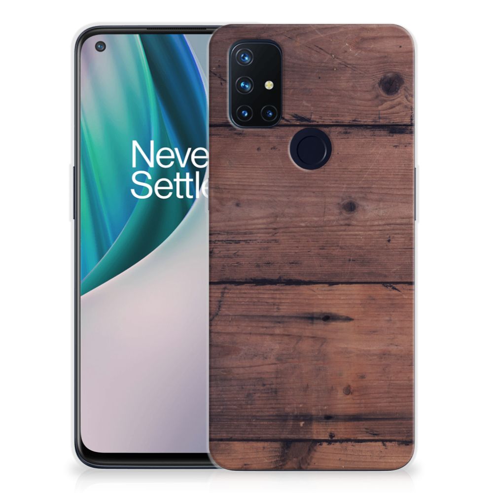 OnePlus Nord N10 5G Bumper Hoesje Old Wood