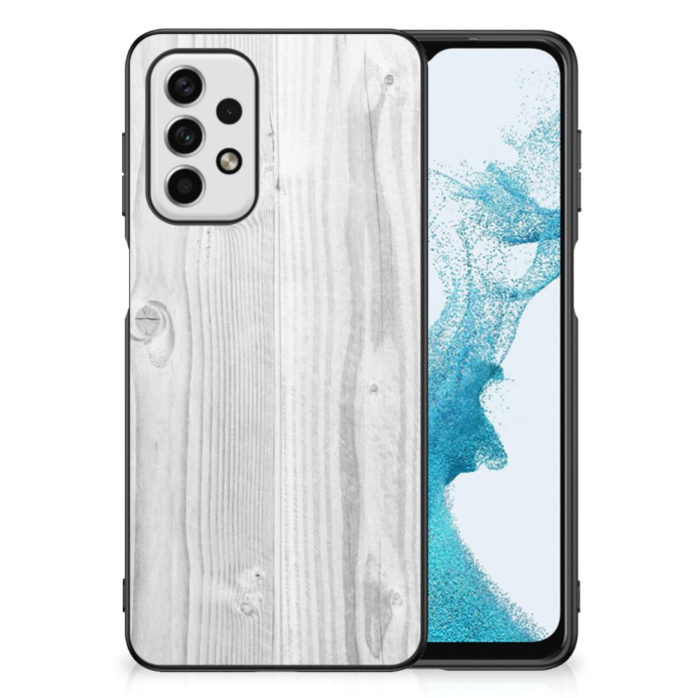 Samsung Galaxy A23 Houten Print Telefoonhoesje White Wood B2C Telecom