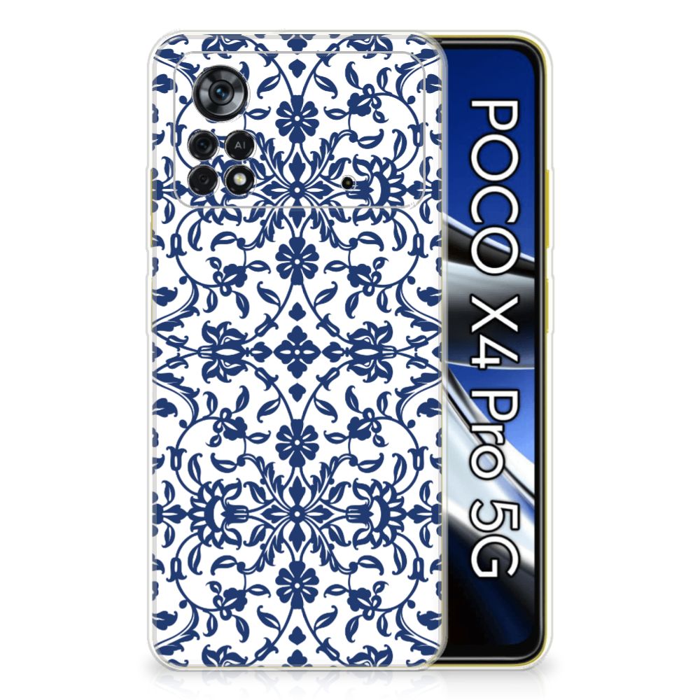 Xiaomi Poco X4 Pro 5G TPU Case Flower Blue B2C Telecom