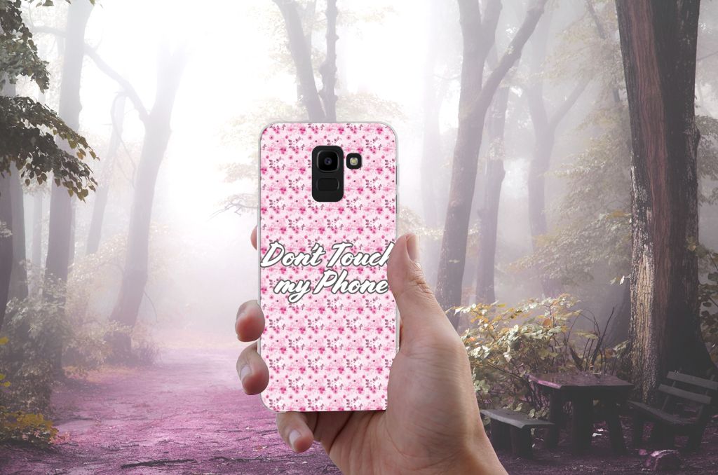 Samsung Galaxy J6 2018 Silicone-hoesje Flowers Pink DTMP