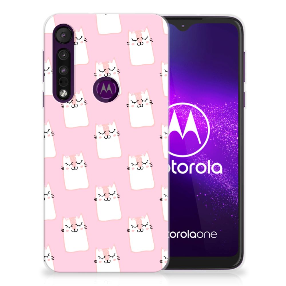 Motorola One Macro TPU Hoesje Sleeping Cats