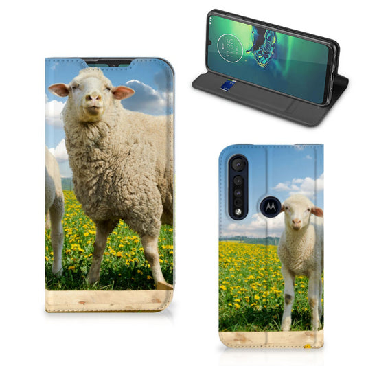 Motorola G8 Plus Hoesje maken Schaap en Lammetje