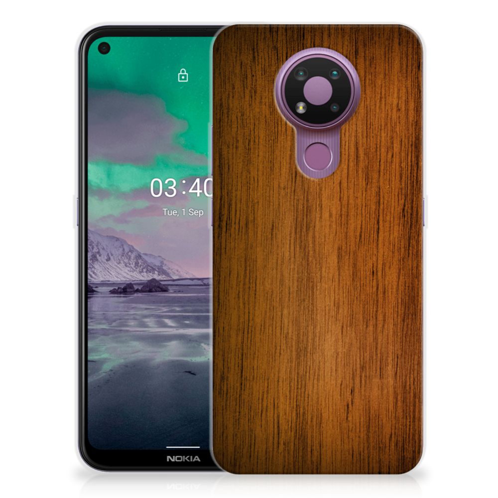 Nokia 3.4 Bumper Hoesje Donker Hout B2C Telecom