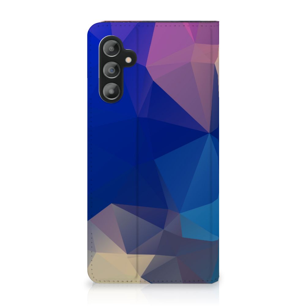 Samsung Galaxy A14 5G Stand Case Polygon Dark with colorful abstract polygon design