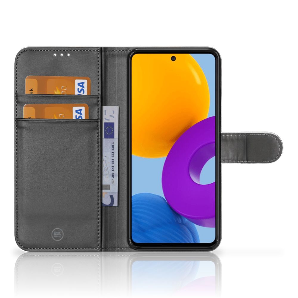 Telefoonhoesje met Pasjes Samsung Galaxy M52 Britse Korthaar met kaarten en magnetische sluiting.