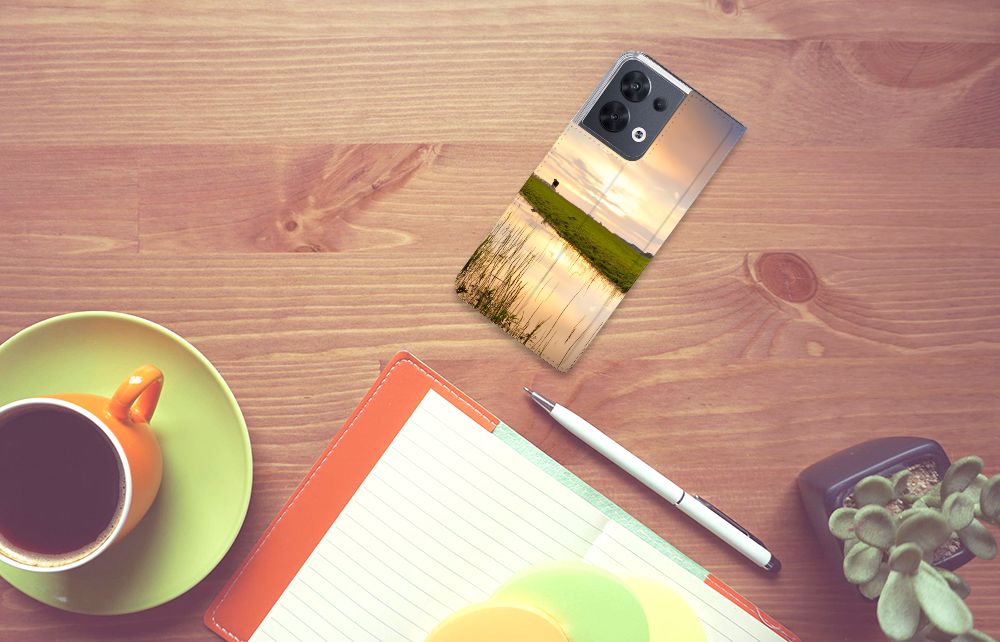 OPPO Reno8 Hoesje maken Koe - B2C Telecom